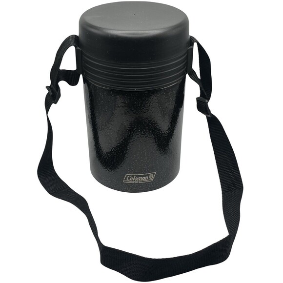 Coleman Insulated Vacuum Food Jar Black Hammered Steel Finish 1.5 Liter Used - Picture 1 of 5